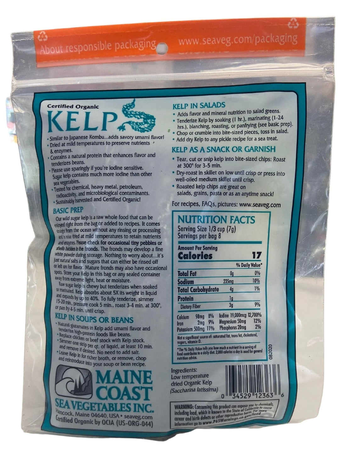 Kelp, Wild Atlantic, Kombu by Country Life Natural Foods