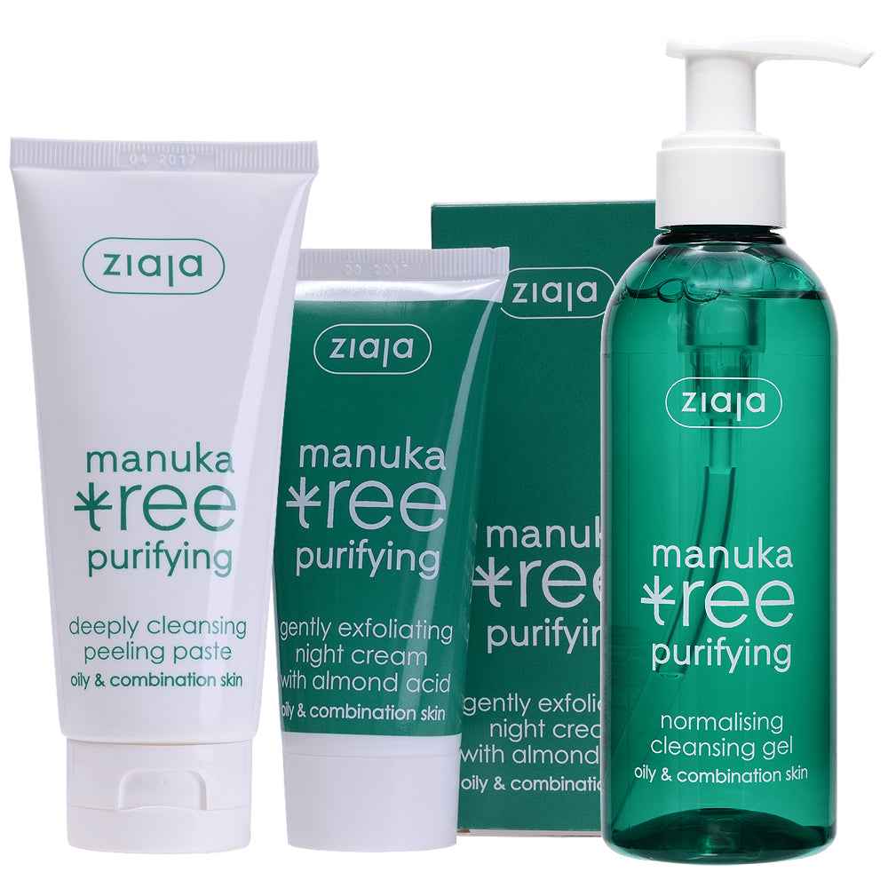 Manuka Tree Bundle: Night Cream, Cleansing Gel &amp; Cleansing Peeling Paste