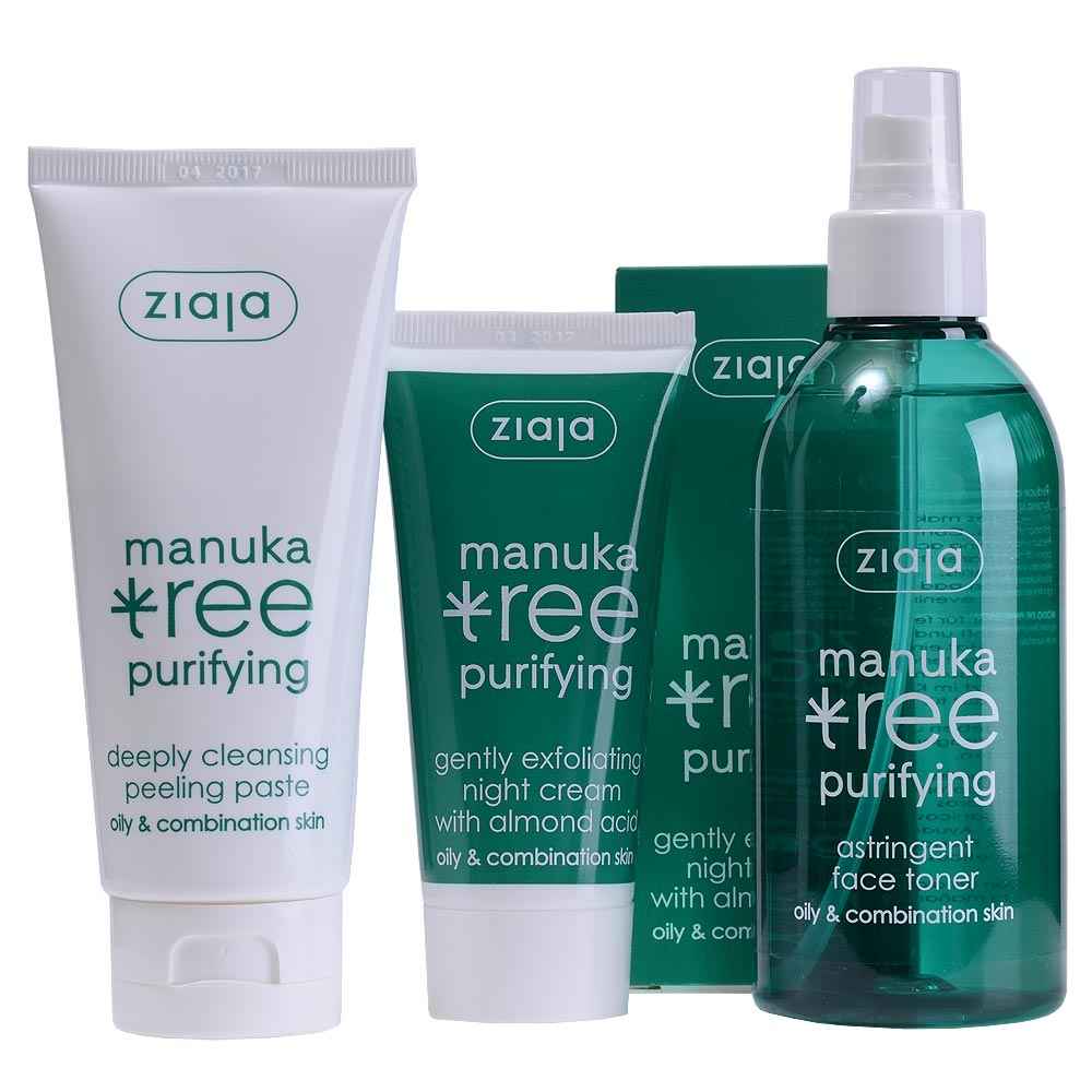 Manuka Tree Bundle: Night Cream, Face Toner &amp; Cleansing Peeling Paste