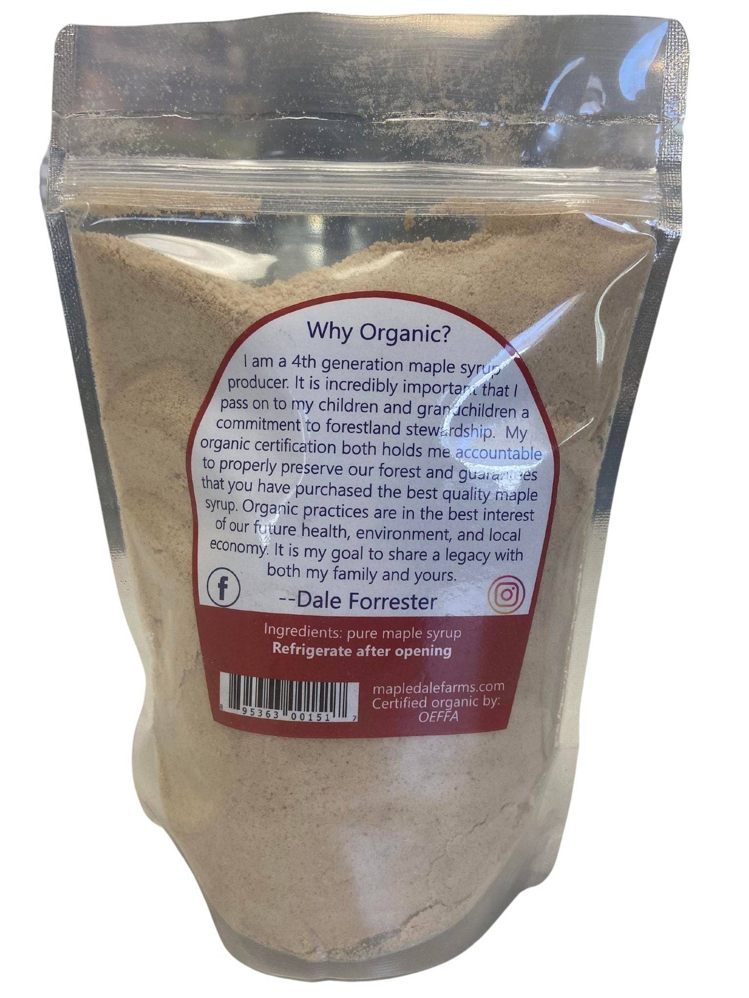 Maple Sugar Granules, Organic by Country Life Natural Foods