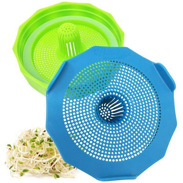 Bean Screen Sprouting Lids, 2pk  DestGlow
