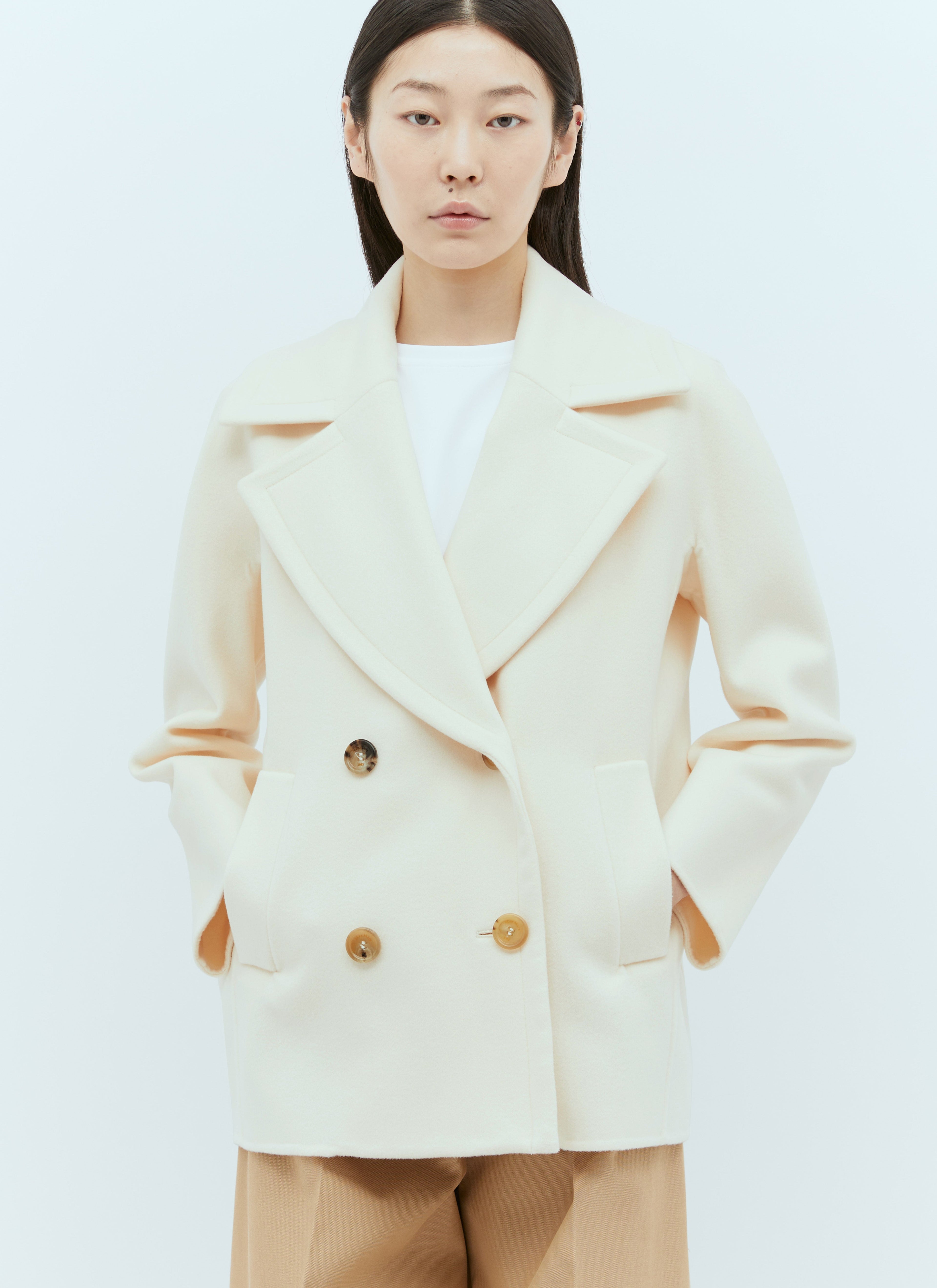 Max Mara Women Wool And Cashmere Pea Coat by Luosophy