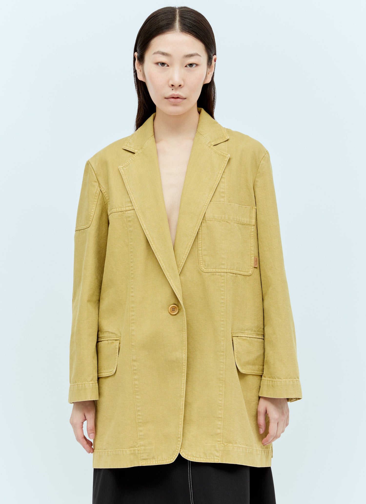 Max Mara Women Oversized Canvas Blazer by Luosophy