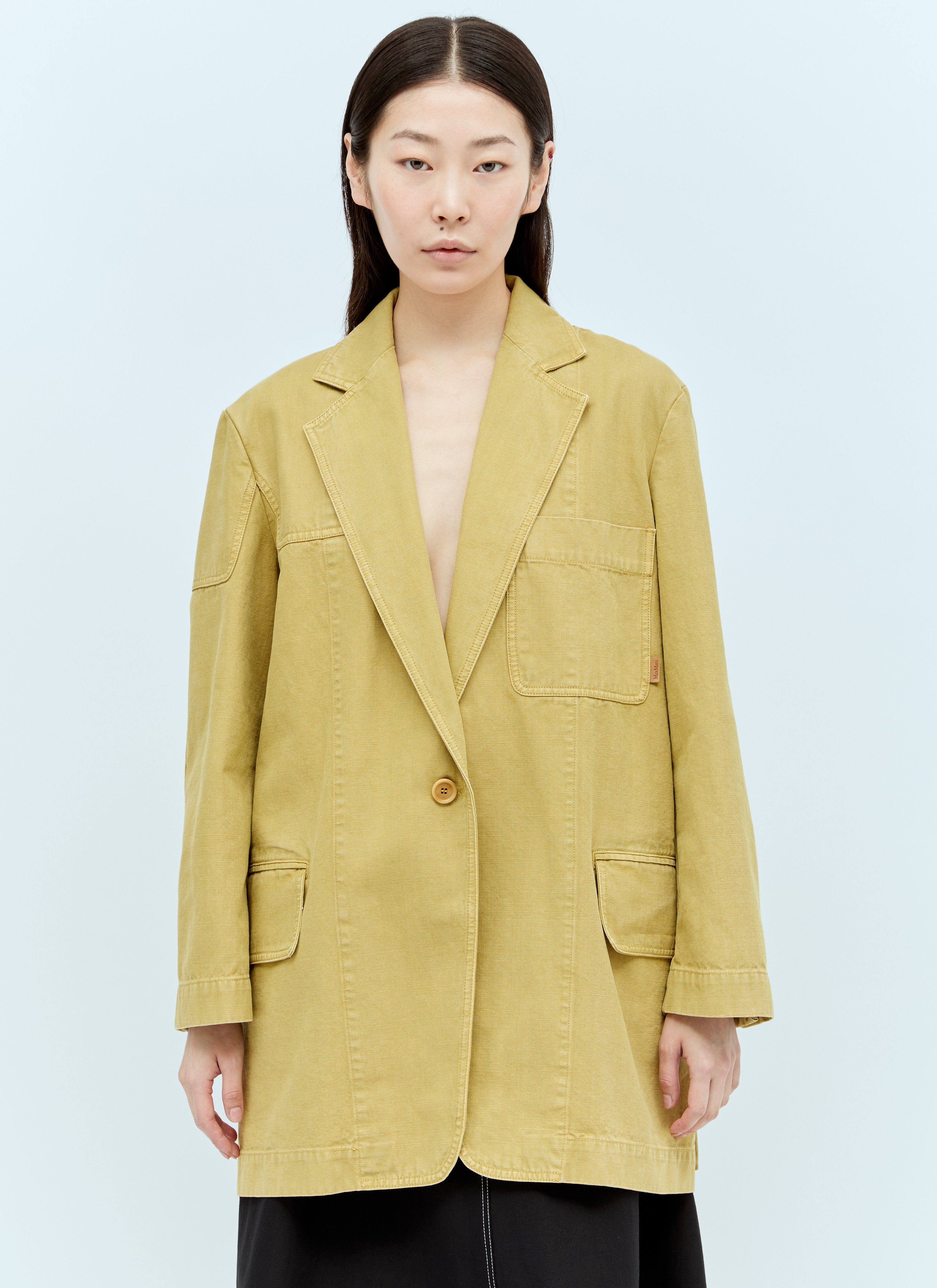 Max Mara Women Oversized Canvas Blazer by Luosophy