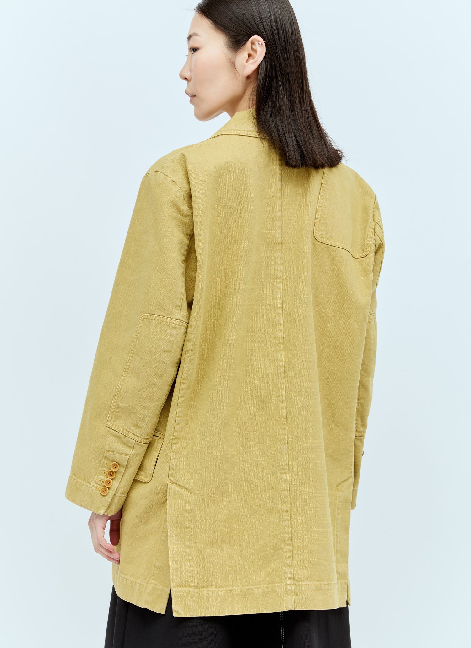 Max Mara Women Oversized Canvas Blazer by Luosophy