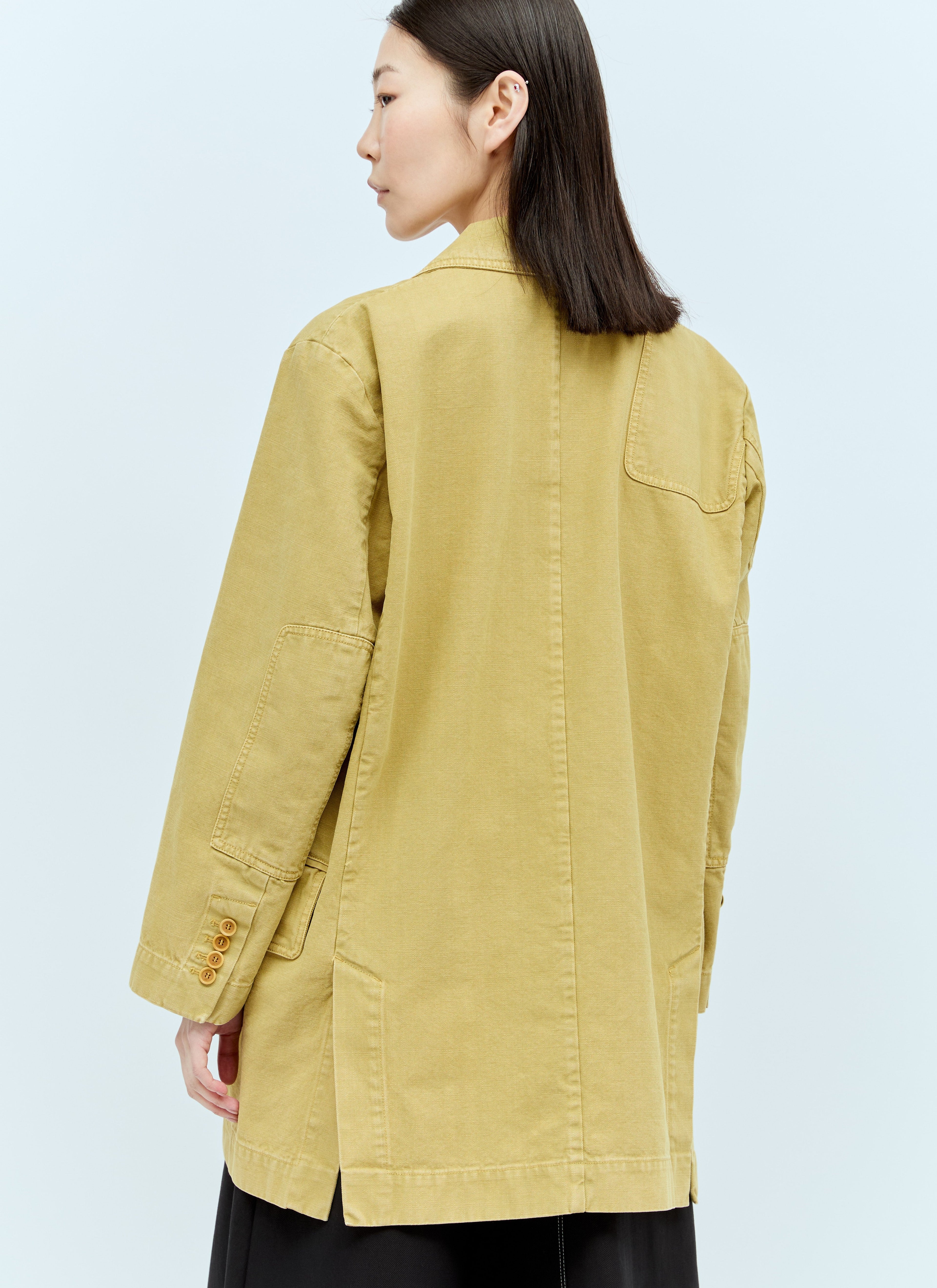 Max Mara Women Oversized Canvas Blazer by Luosophy
