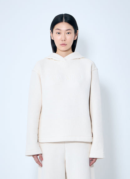 Max Mara Women Logo Embroidery Hooded Sweatshirt by Luosophy