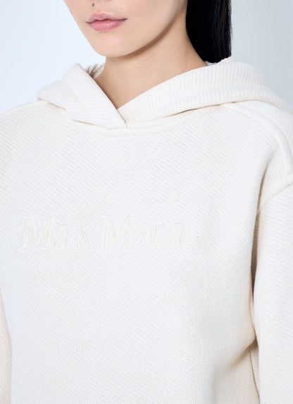 Max Mara Women Logo Embroidery Hooded Sweatshirt by Luosophy