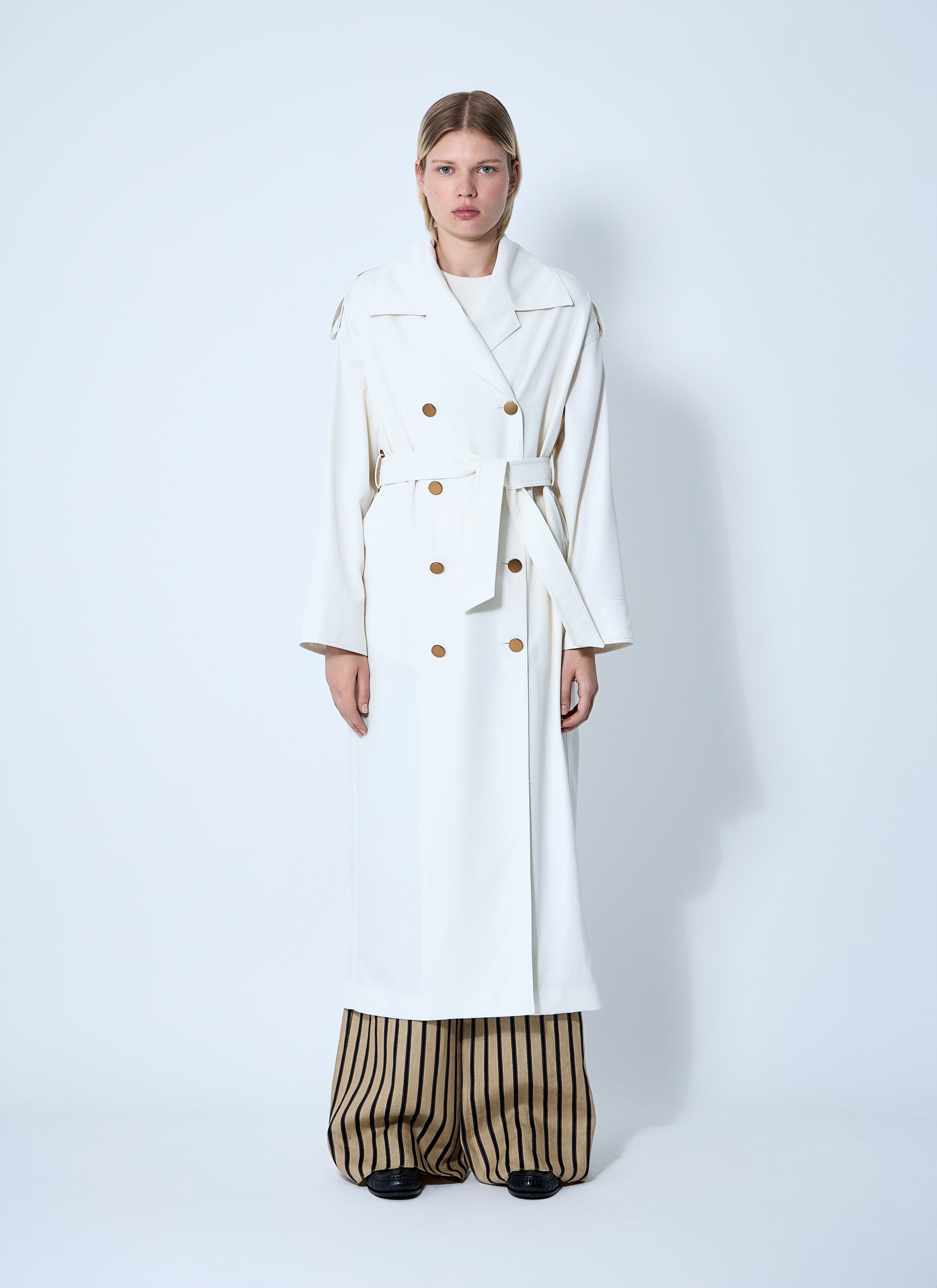 Max Mara Women Water-Repellent Garbardine Trench Coach by Luosophy