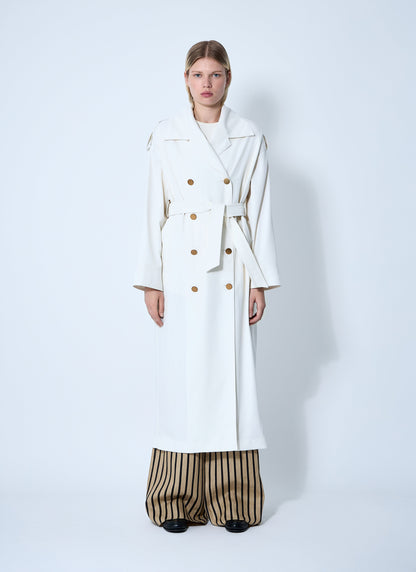 Max Mara Women Water-Repellent Garbardine Trench Coach by Luosophy