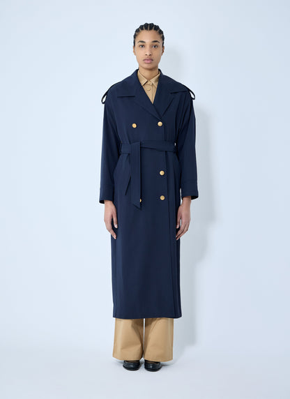 Max Mara Women Gabardine Wool Coat by Luosophy