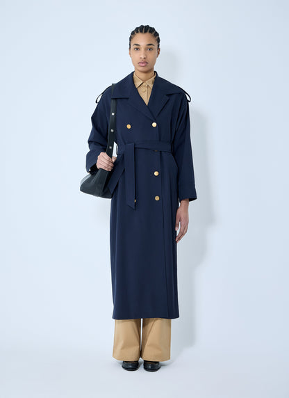 Max Mara Women Gabardine Wool Coat by Luosophy