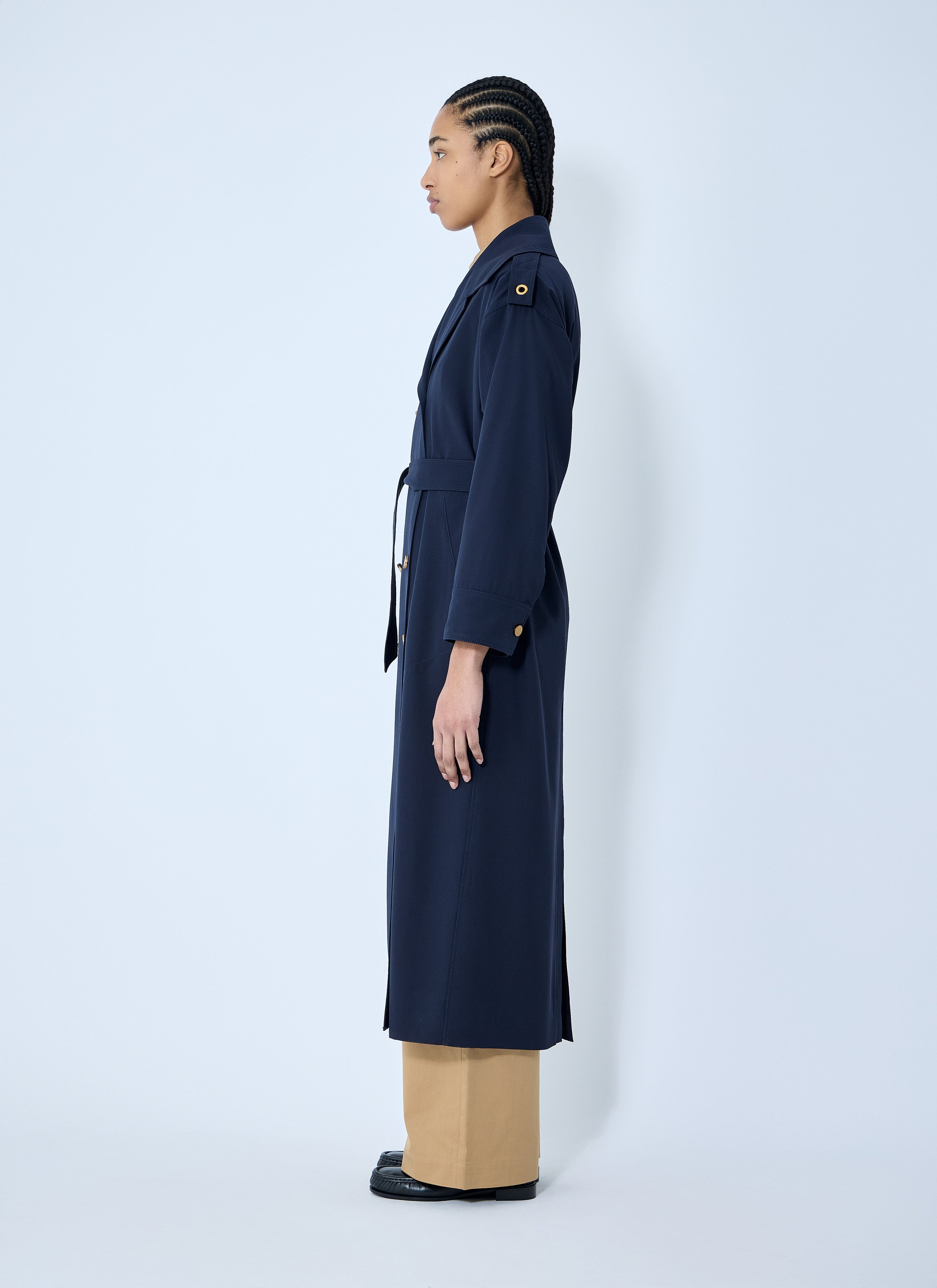 Max Mara Women Gabardine Wool Coat by Luosophy