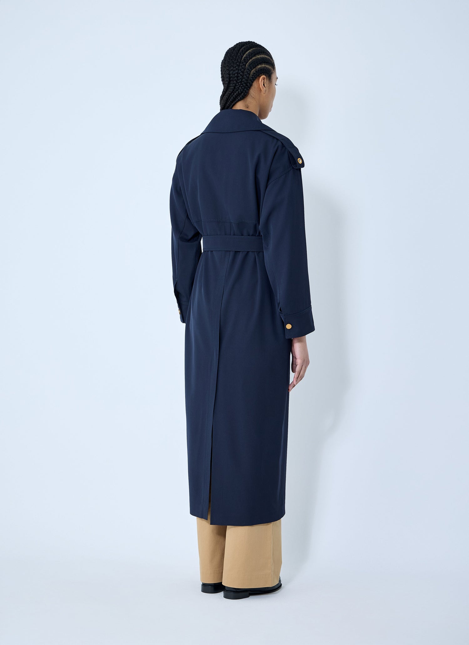 Max Mara Women Gabardine Wool Coat by Luosophy