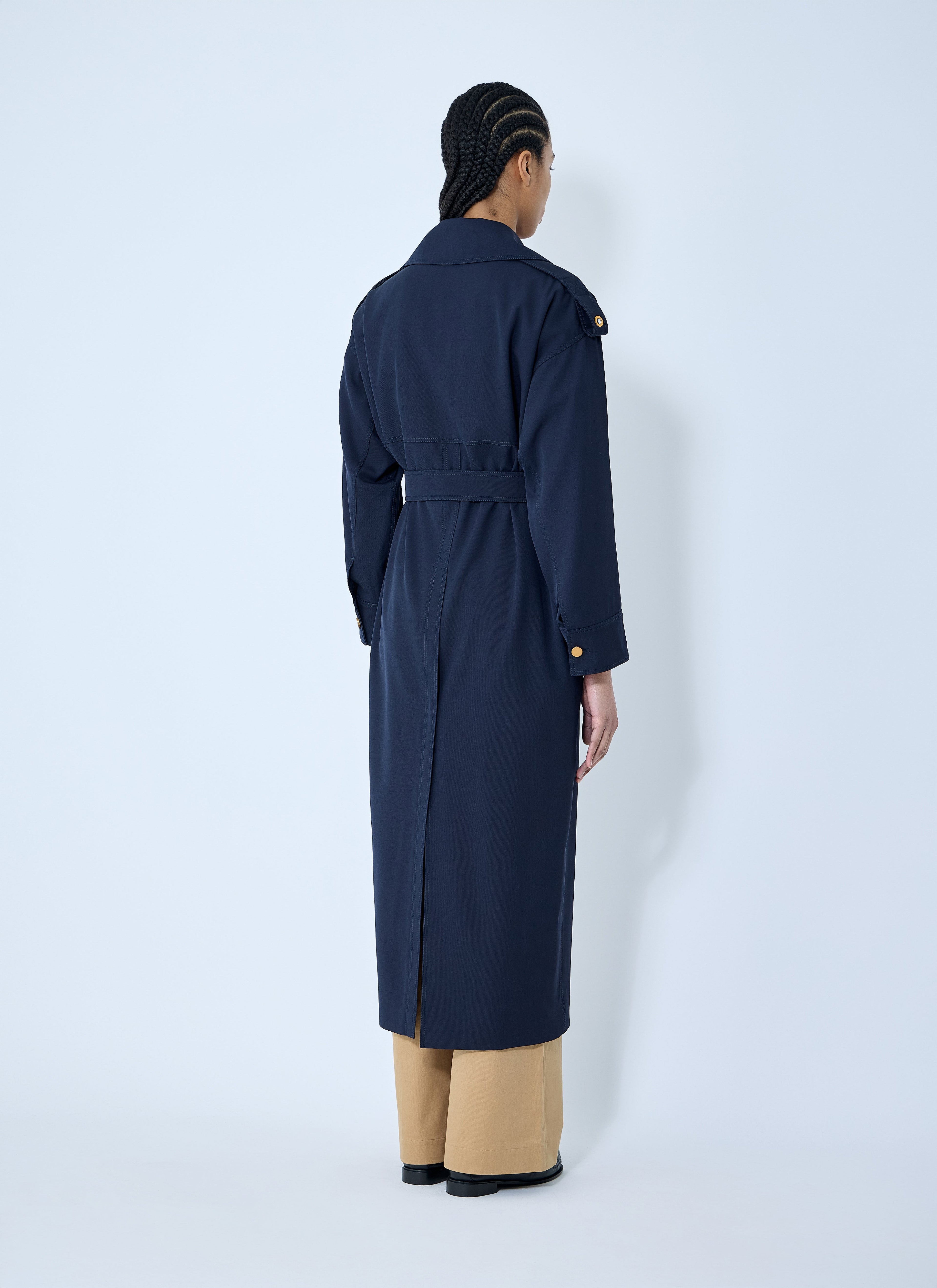 Max Mara Women Gabardine Wool Coat by Luosophy