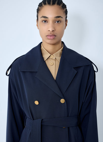 Max Mara Women Gabardine Wool Coat by Luosophy