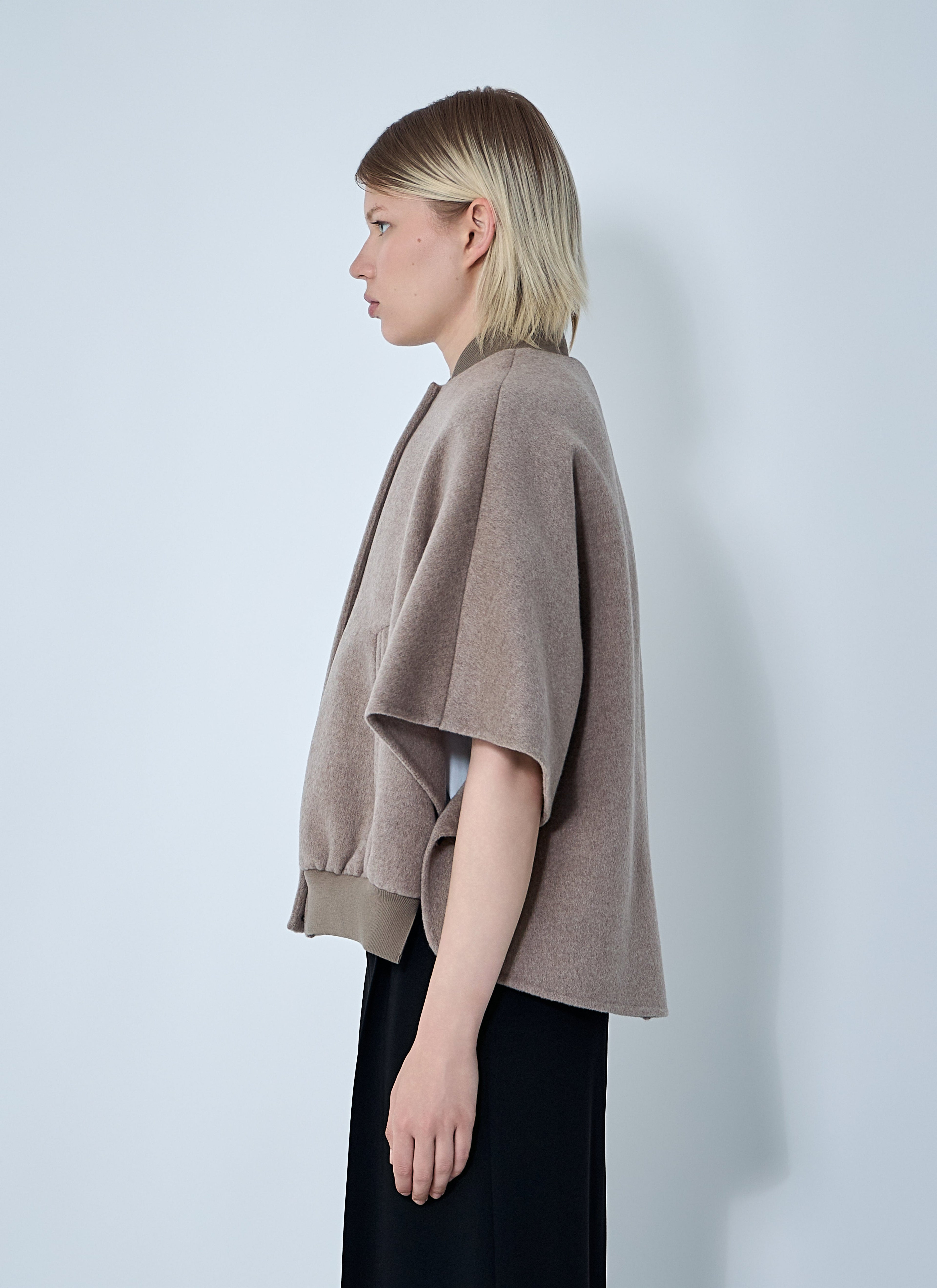 Max Mara Women Cashmere Logo Motif Poncho by Luosophy