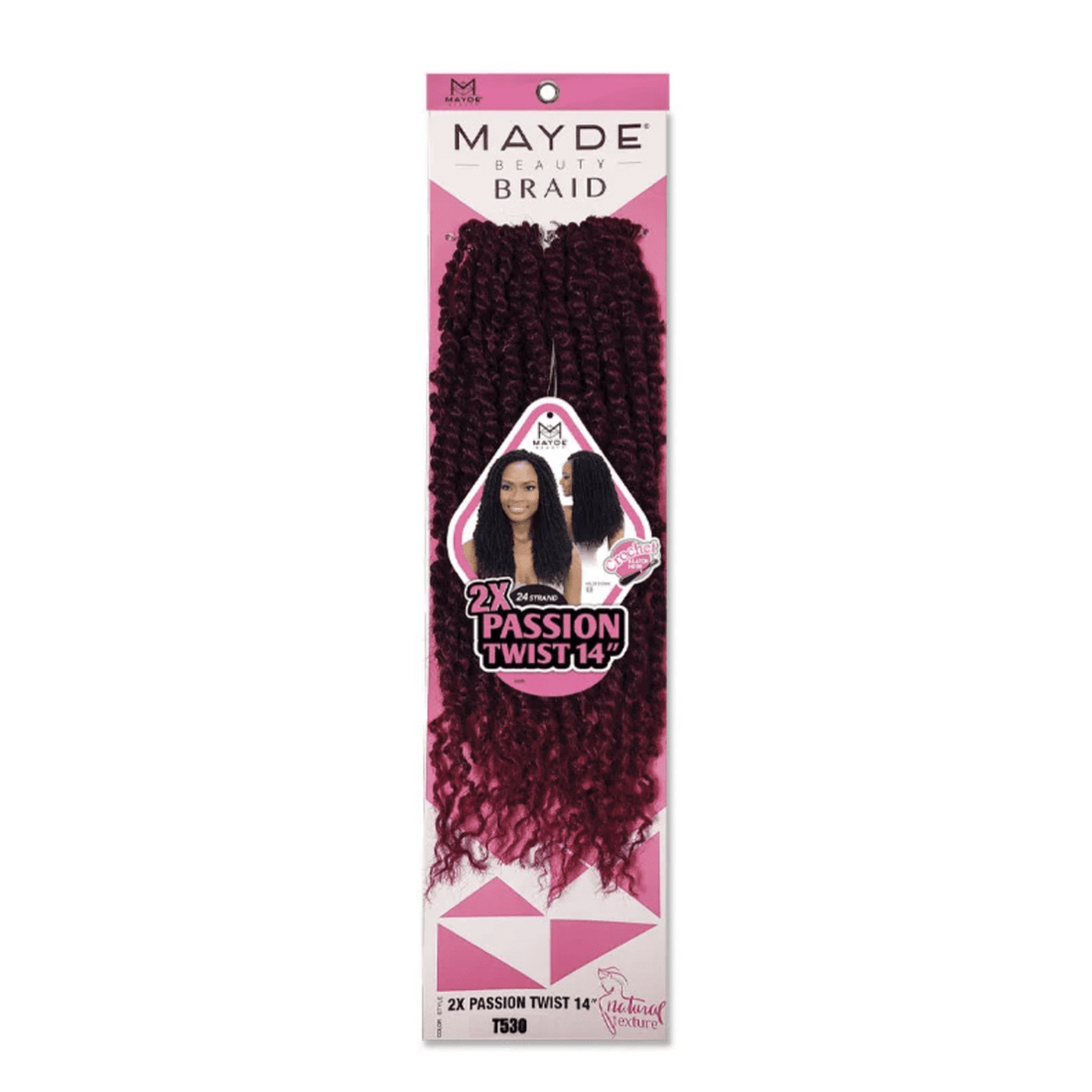 Mayde Beauty Braid 2X Passion Twist, 18"