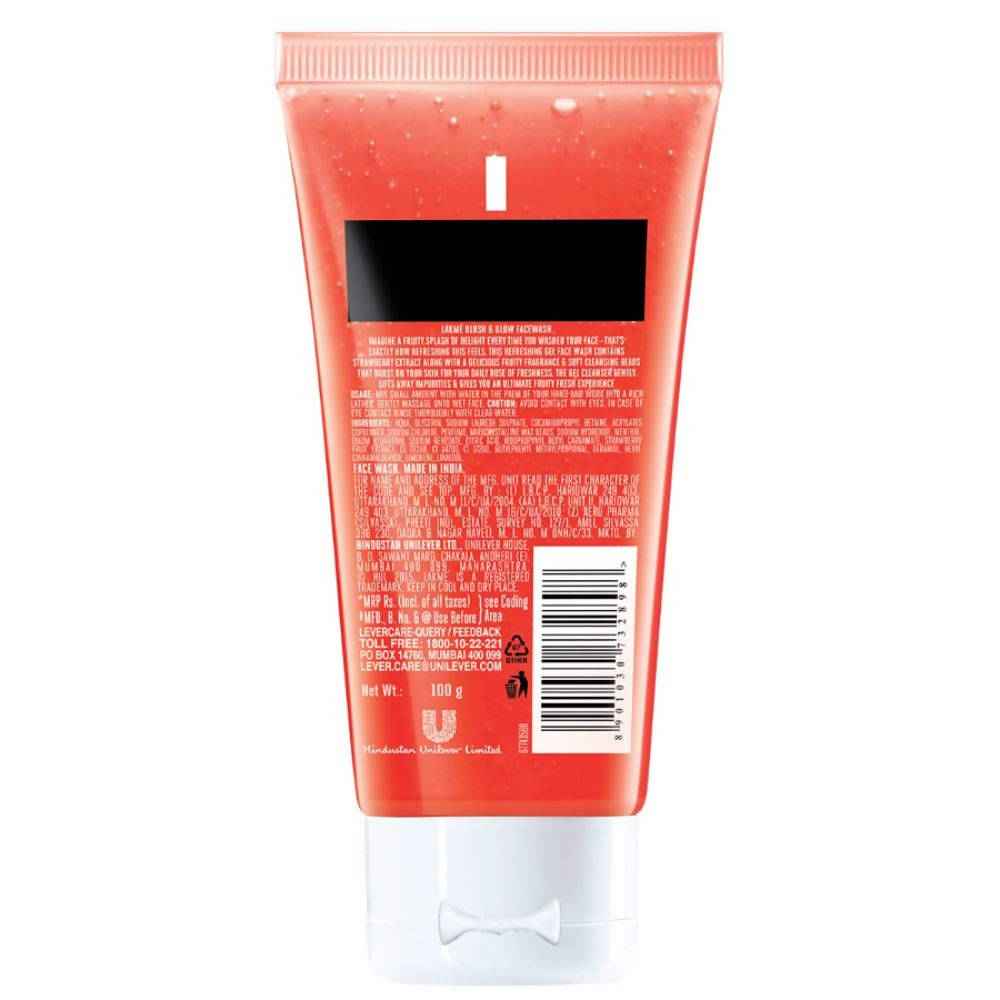 Lakme Blush &amp; Glow Strawberry Freshness Gel Face Wash With Vitamin C Serum
