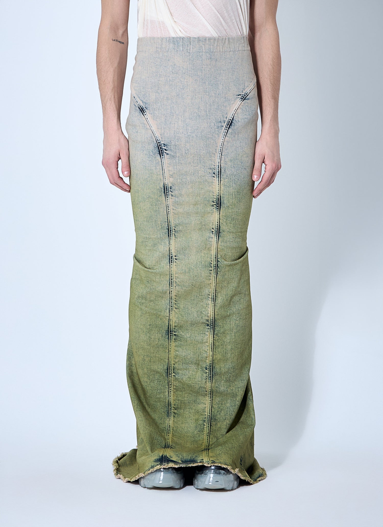 Moncler X Rick Owens Men Acid Degrade Al Maxi Skirt by Luosophy