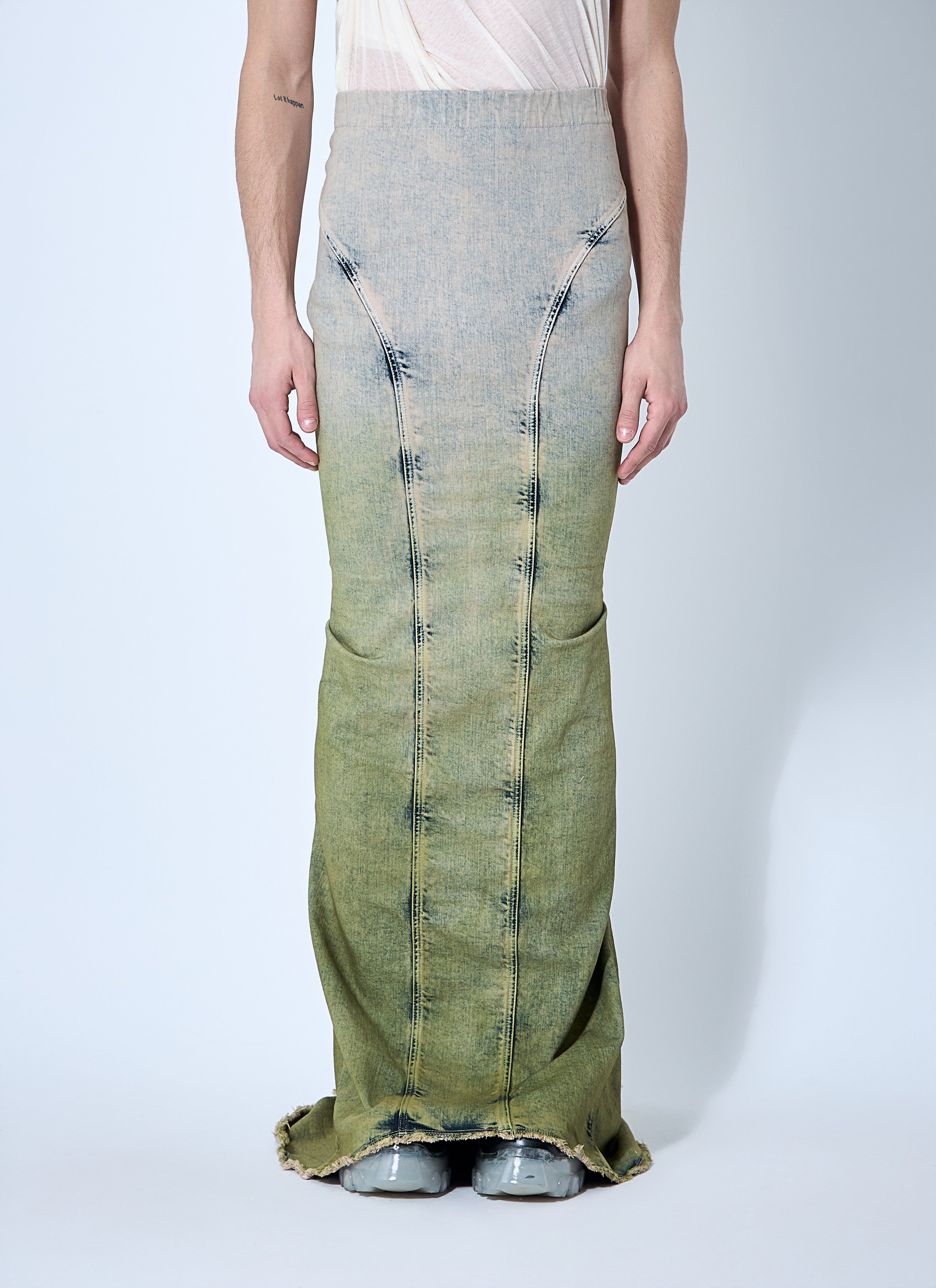 Moncler X Rick Owens Women Acid Degrade Al Maxi Skirt by Luosophy