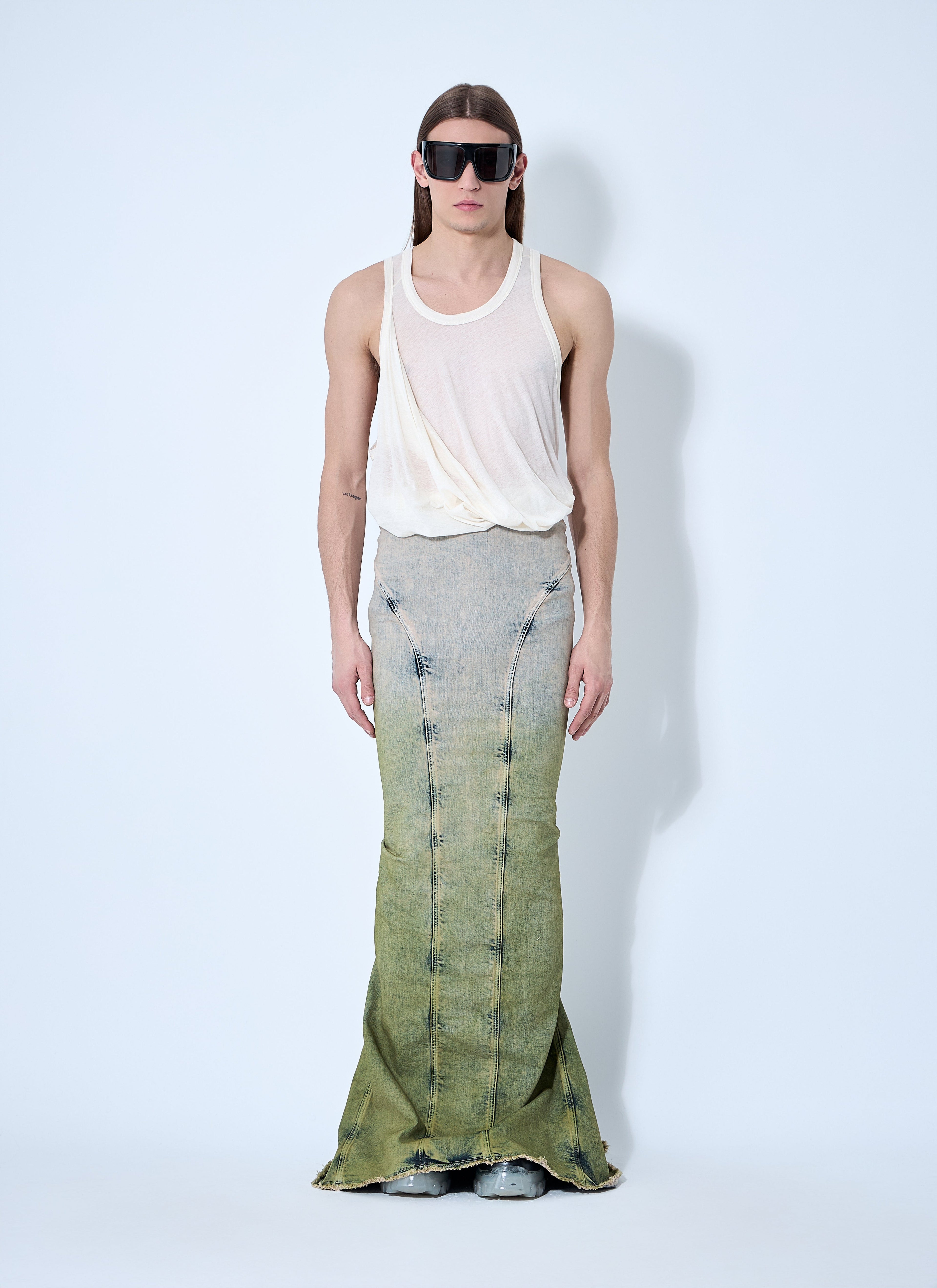 Moncler X Rick Owens Women Acid Degrade Al Maxi Skirt by Luosophy