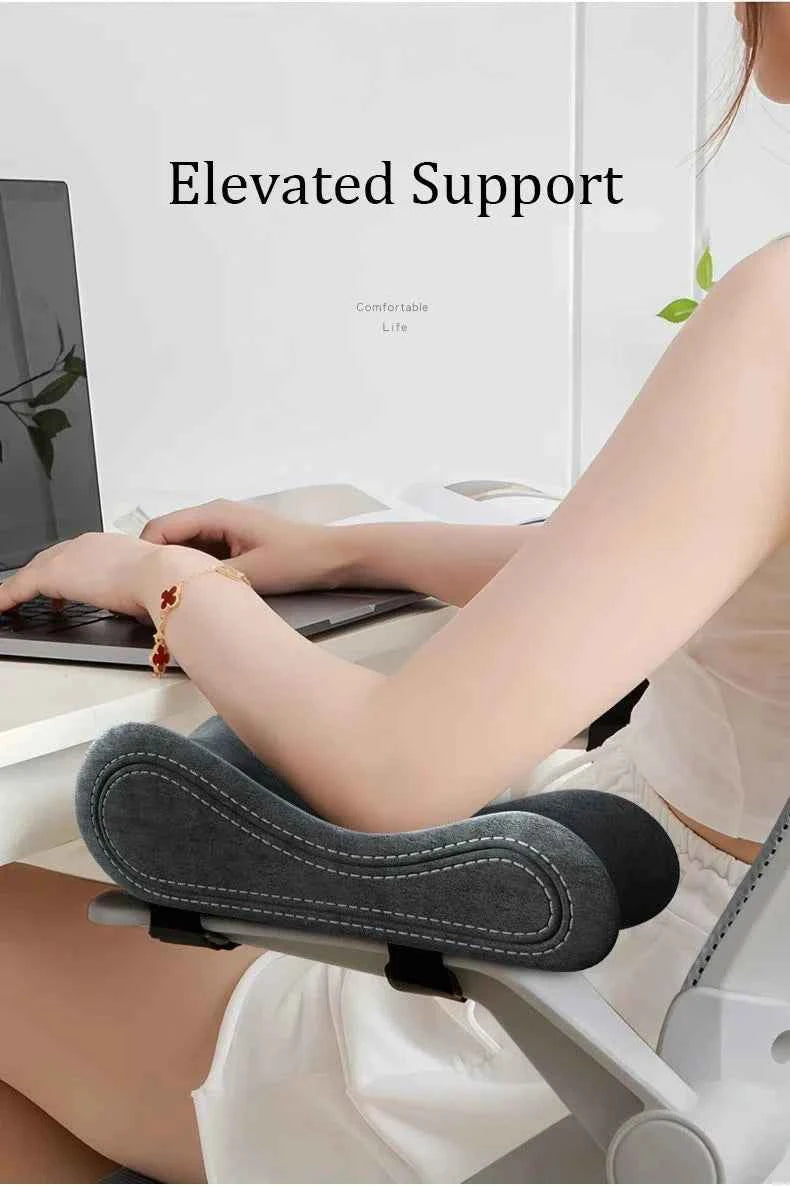 CushioRest™ Memory Foam Armrest Pads – Ergonomic Chair Cushion for Elbow &amp; Arm Comfort