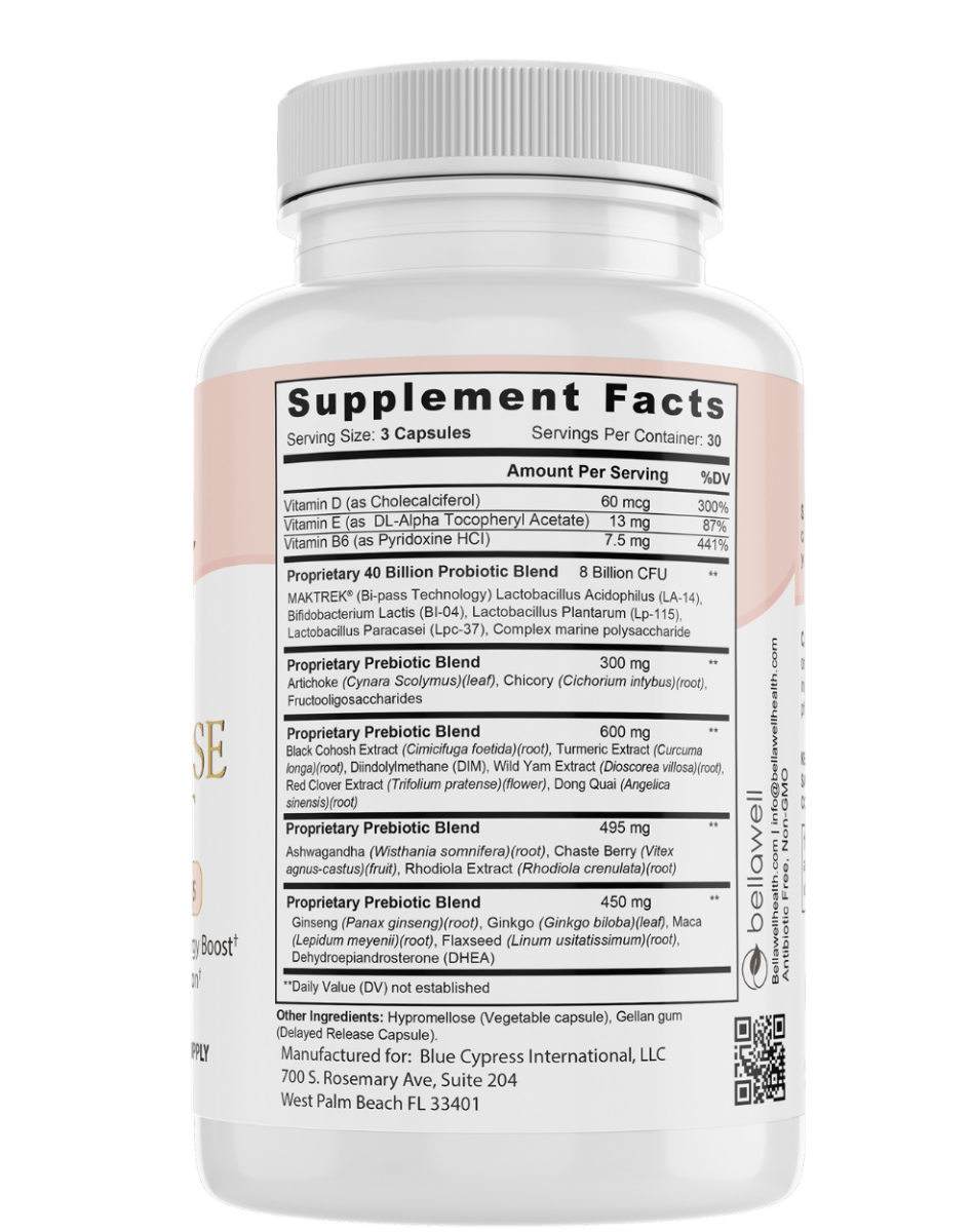 Menopause Support: - A Thoughtful Blend of Ingredients by Bellawell
