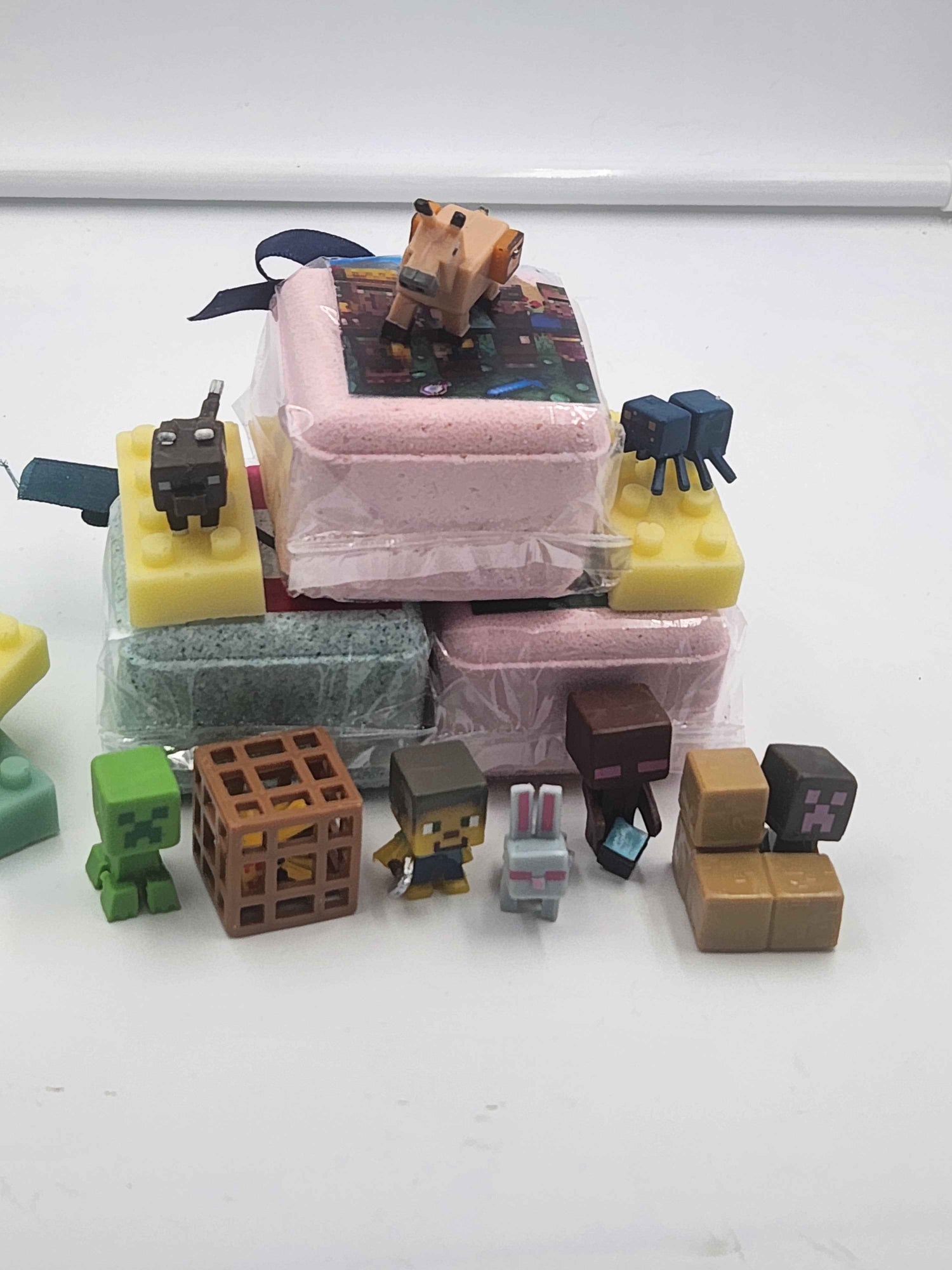 Bath Bombs for Kids with MineCrafter Toys Inside - BANG - BOOM - TNT - MADE in US, Natural Ingredients (12 Count) Pack of 1