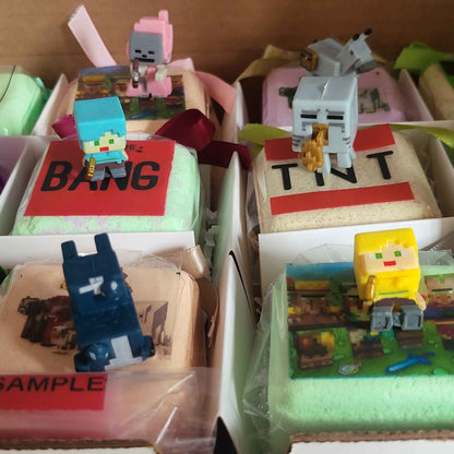 Bath Bombs for Kids with MineCrafter Toys Inside - BANG - BOOM - TNT - MADE in US, Natural Ingredients (12 Count) Pack of 1