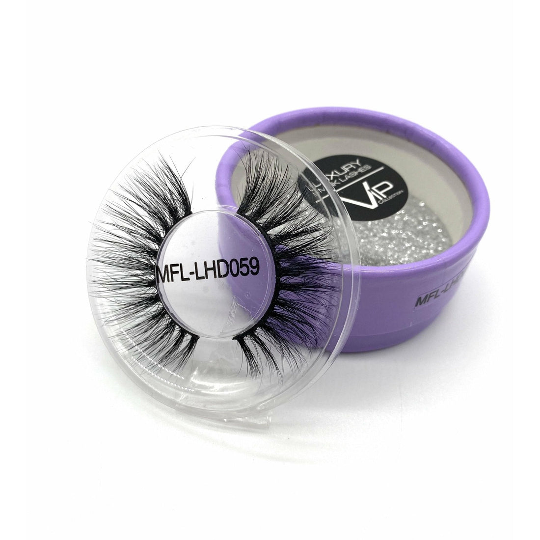 VIP Mink Fur Eyelashes, Purple Box - DestGlow