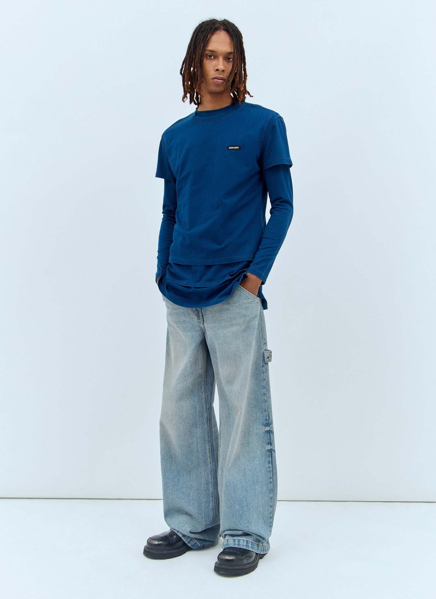 Miu Miu Men Set Of Three Logo-Patch T-Shirts by Luosophy
