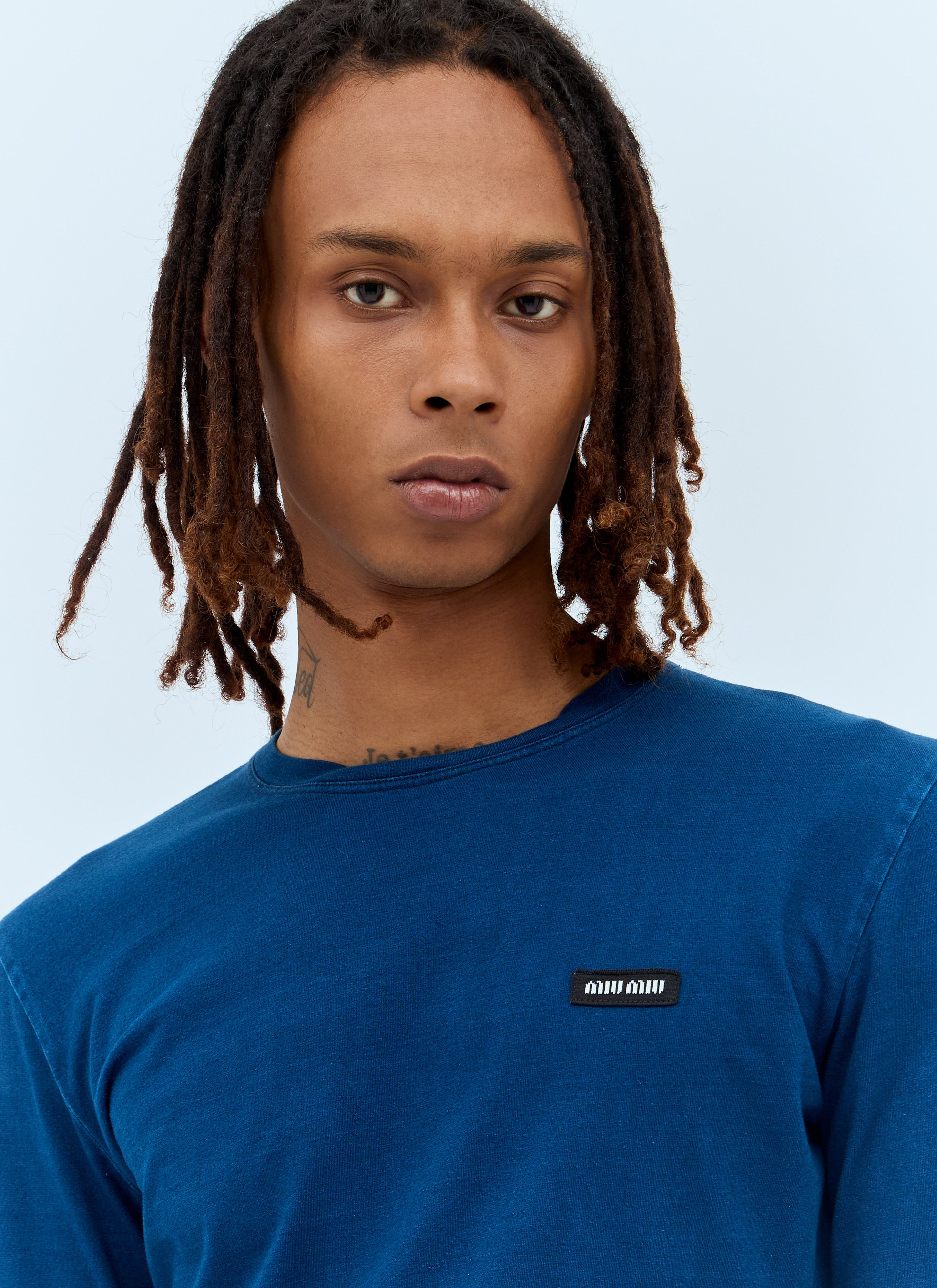 Miu Miu Men Set Of Three Logo-Patch T-Shirts by Luosophy
