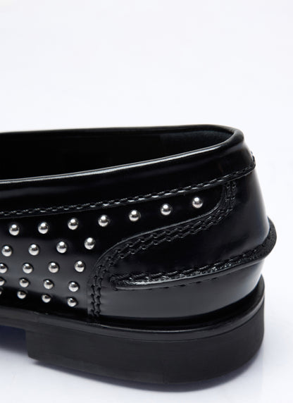 Miu Miu Women Studded Leather Loafers by Luosophy