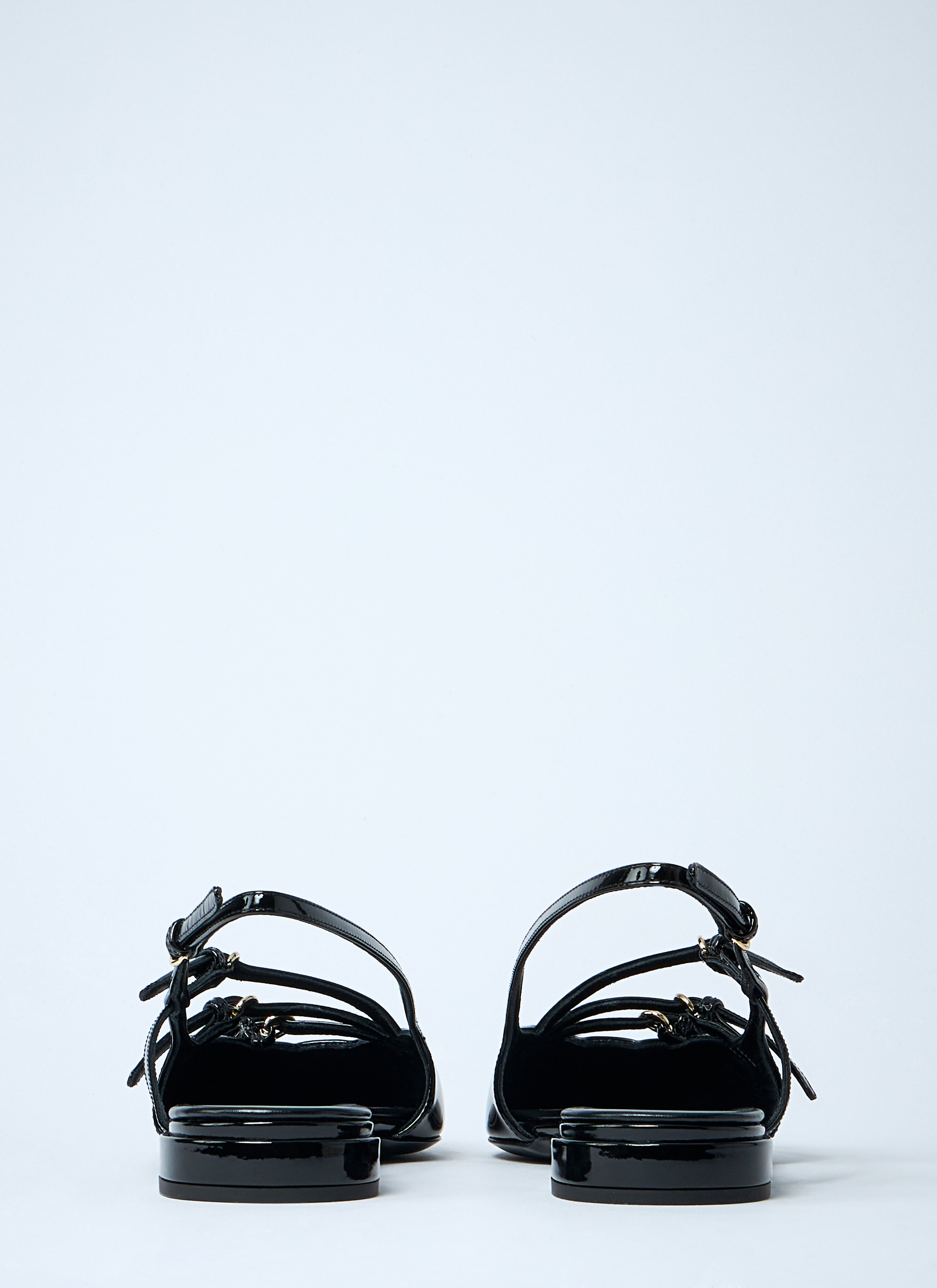 Miu Miu Women Patent Leather Slingback Ballerina Flats by Luosophy