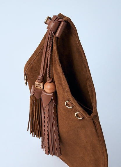 Miu Miu Women Suede Handbag With Tassels by Luosophy