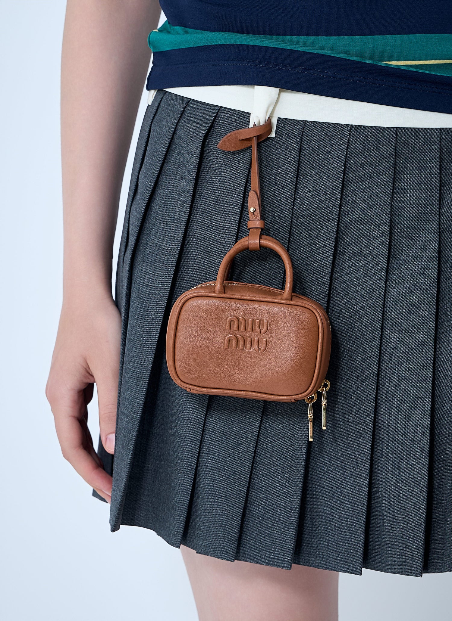 Miu Miu Women Micro Beau Leather Bag by Luosophy
