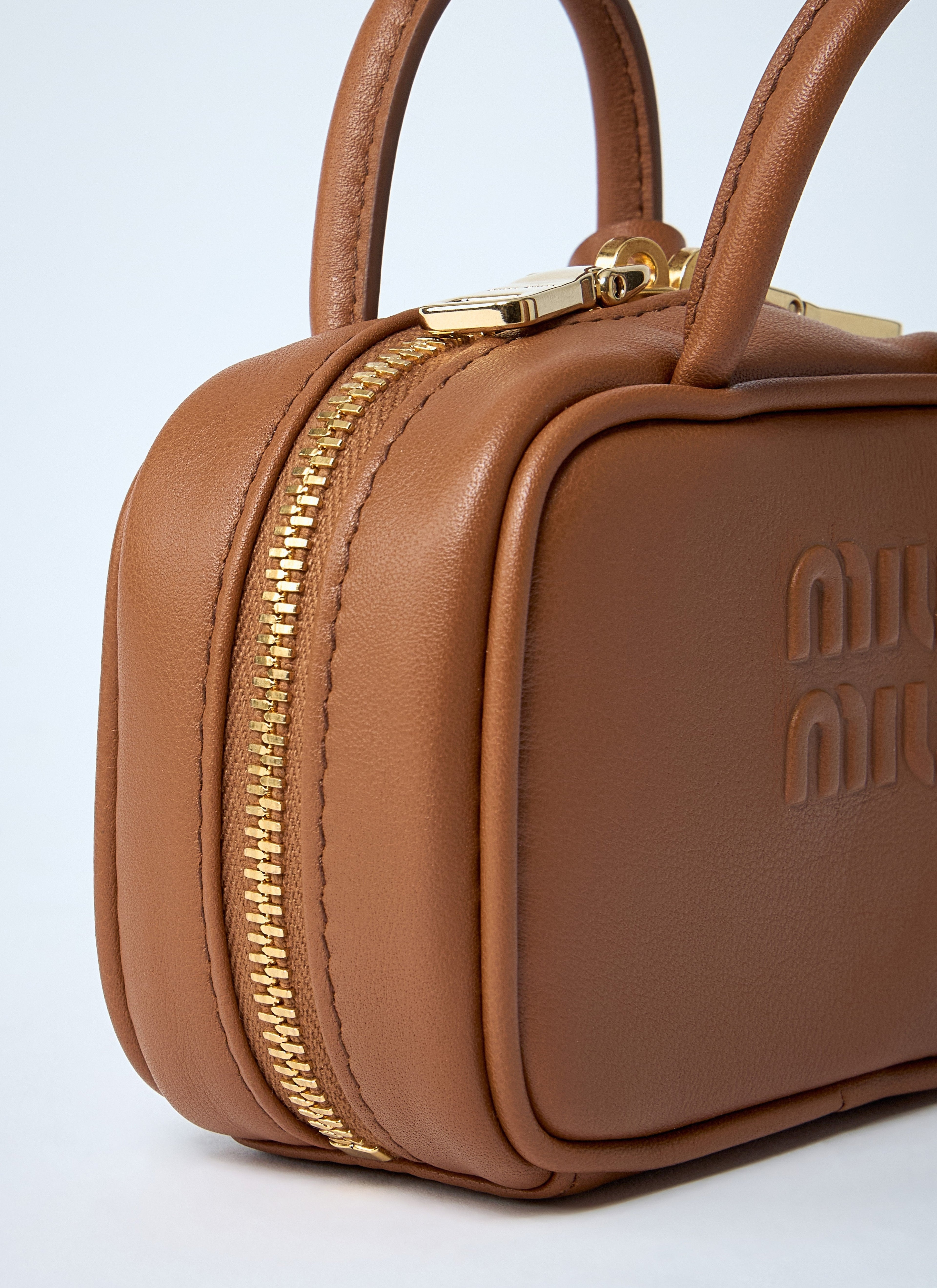 Miu Miu Women Micro Beau Leather Bag by Luosophy