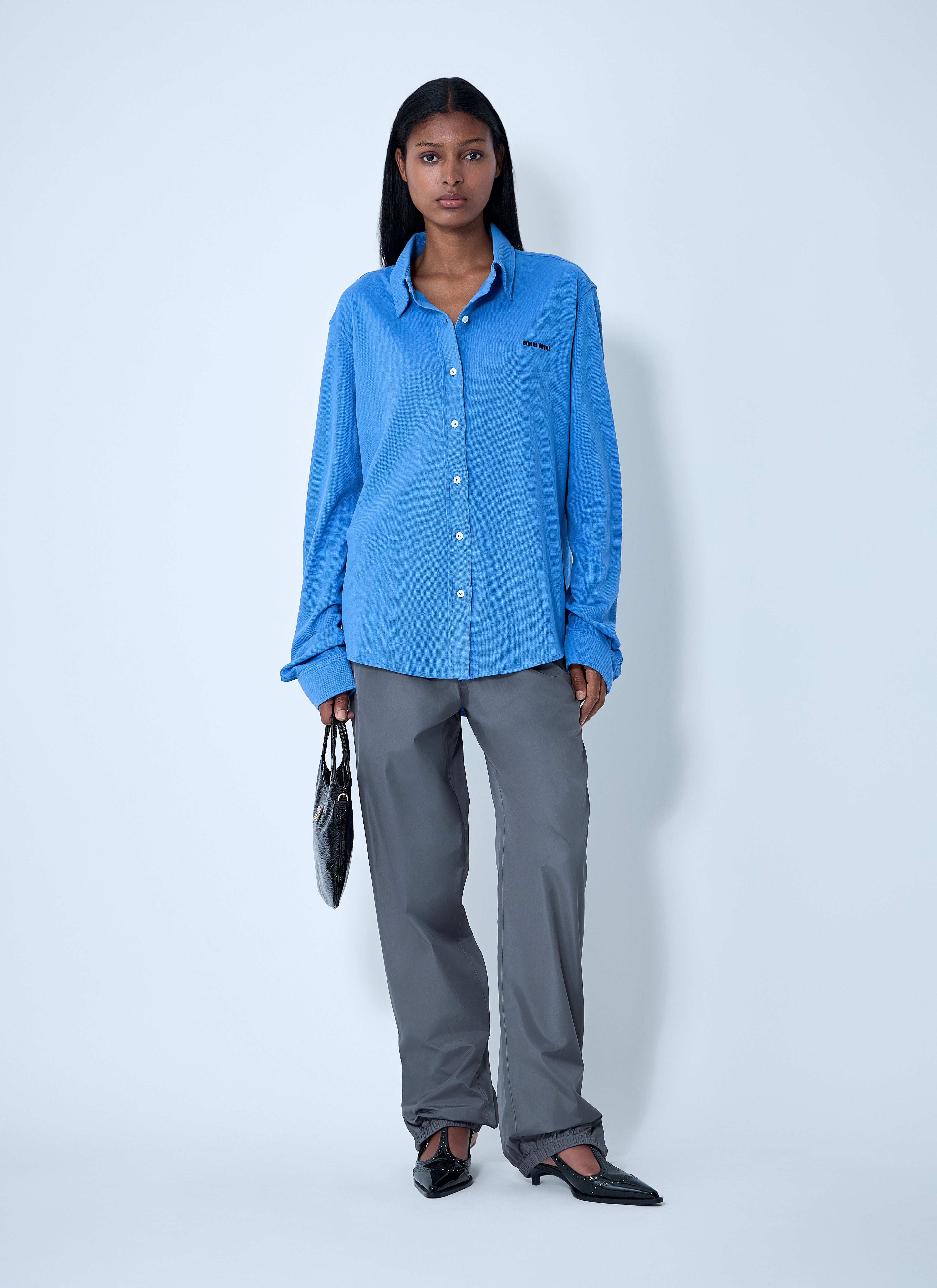 Miu Miu Women Logo Motif Shirt by Luosophy