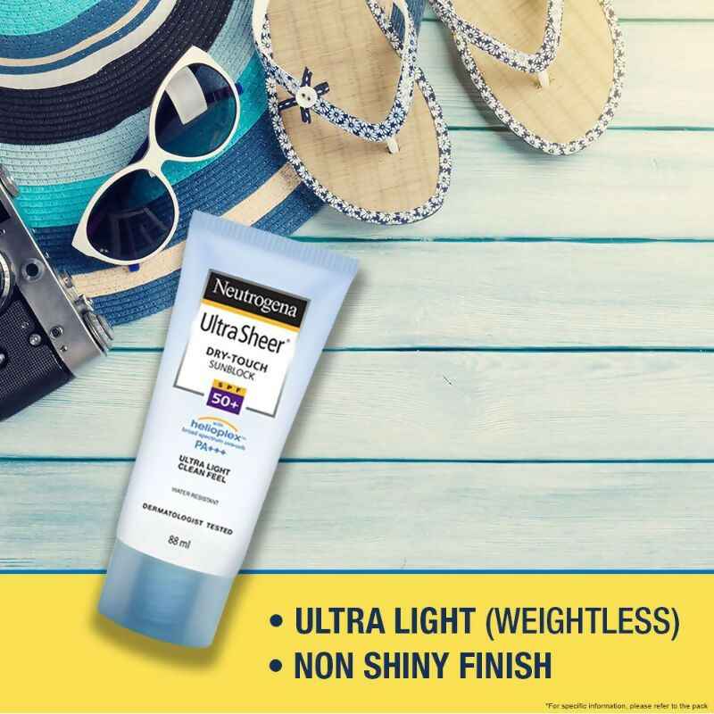 Neutrogena Ultrasheer SPF50+ PA+++ Ultra Light Face Sunscreen For Dry &amp; Oily Skin Home+Travel Combo