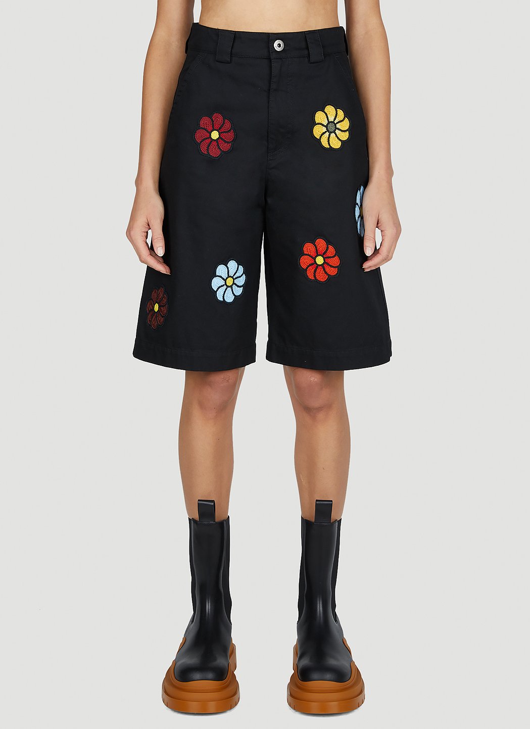 1 Moncler Jw Anderson Men Floral Bermuda Shorts by Luosophy