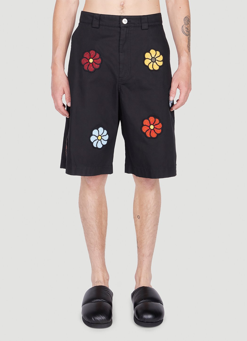 1 Moncler Jw Anderson Men Floral Bermuda Shorts by Luosophy