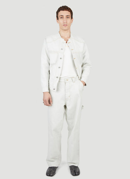 Maison Margiela Men Collarless Denim Jacket by Luosophy
