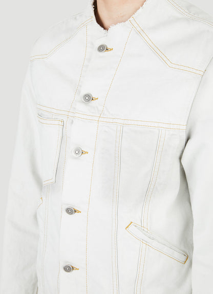 Maison Margiela Men Collarless Denim Jacket by Luosophy