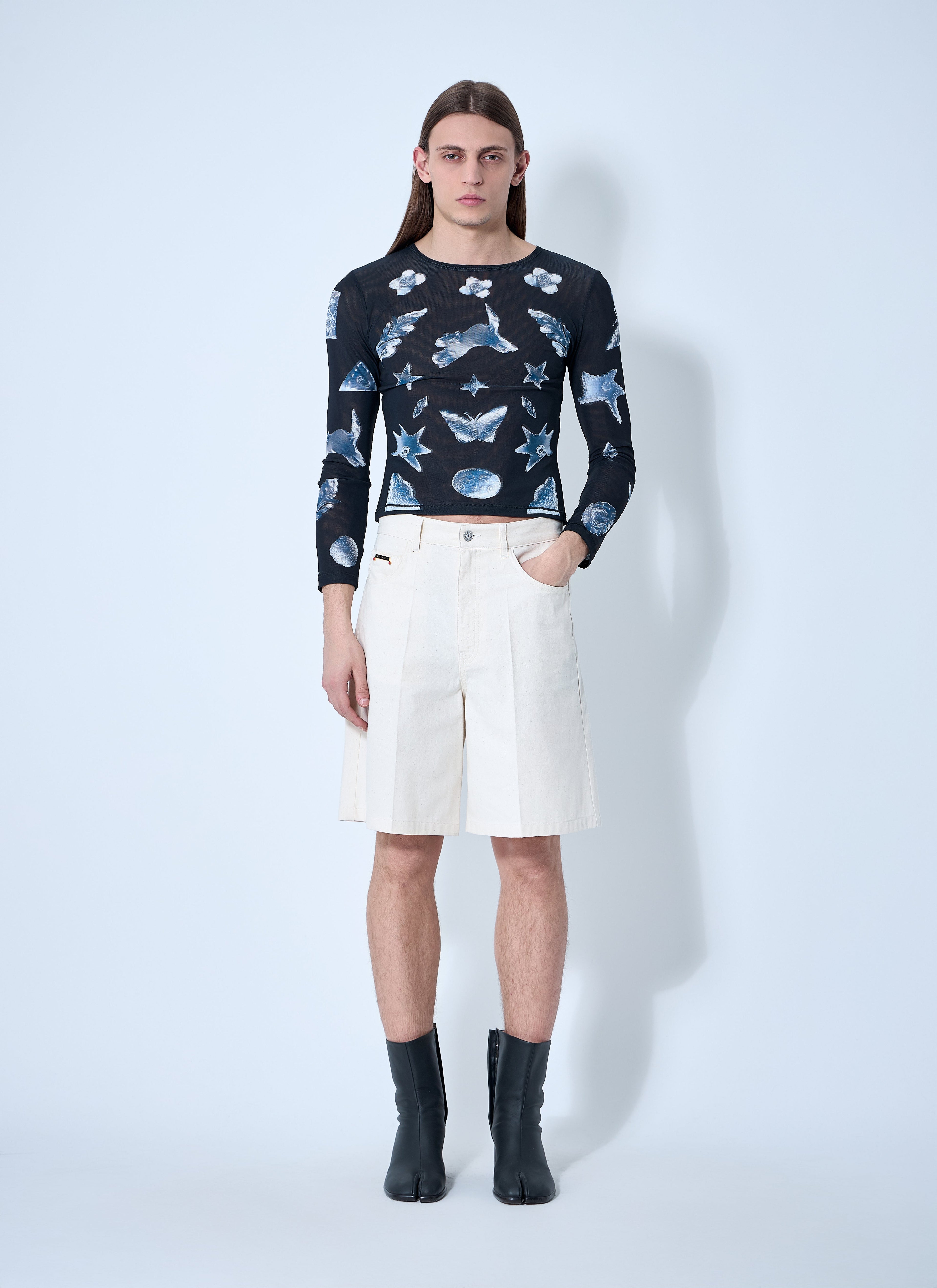 Marni Men Cotton Bermuda Shorts by Luosophy