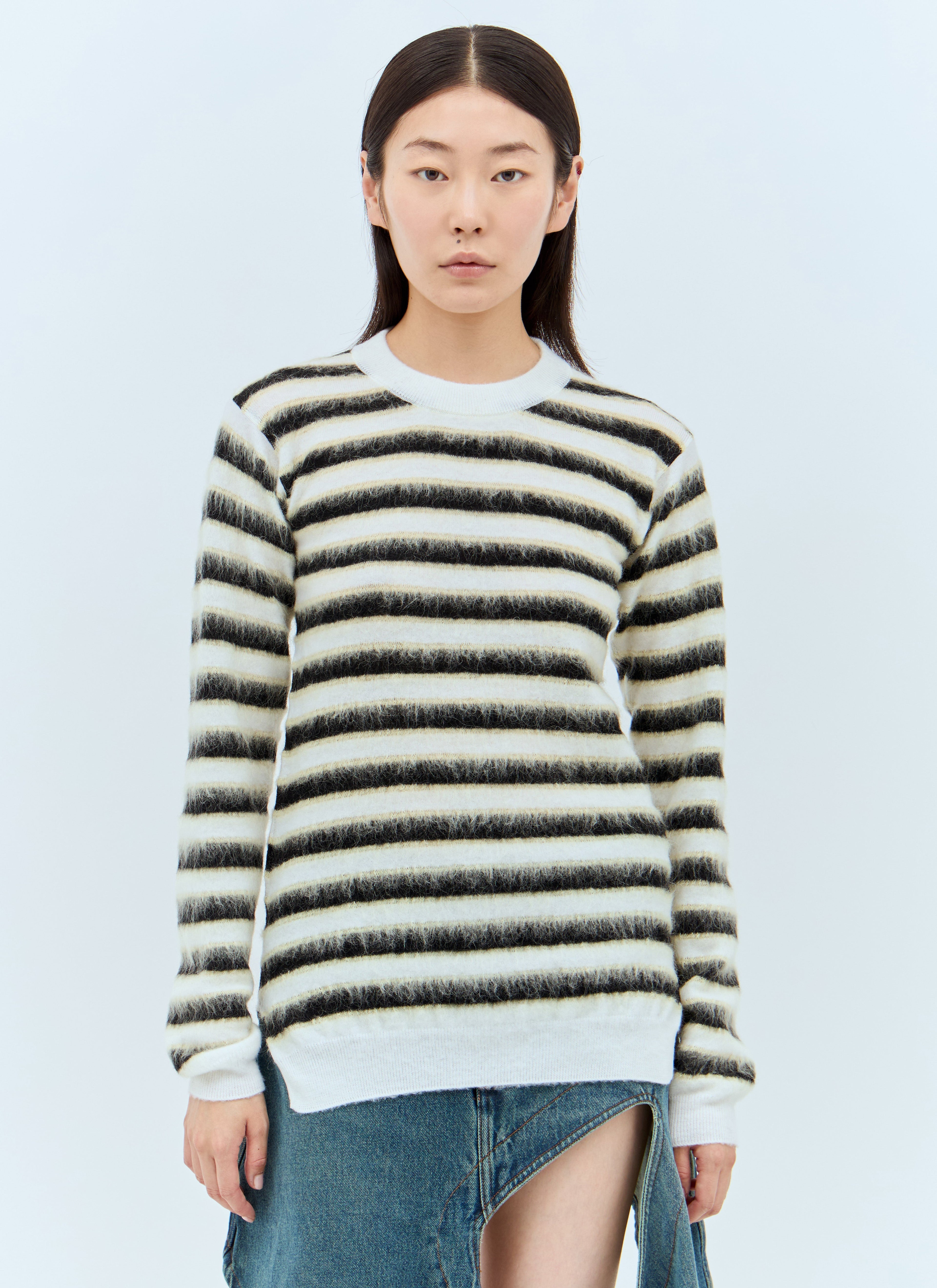 Marni Women Striped Wool-Mohair Sweater by Luosophy