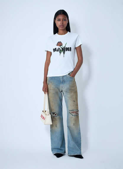 Marni Women Logo Motif T-Shirt by Luosophy