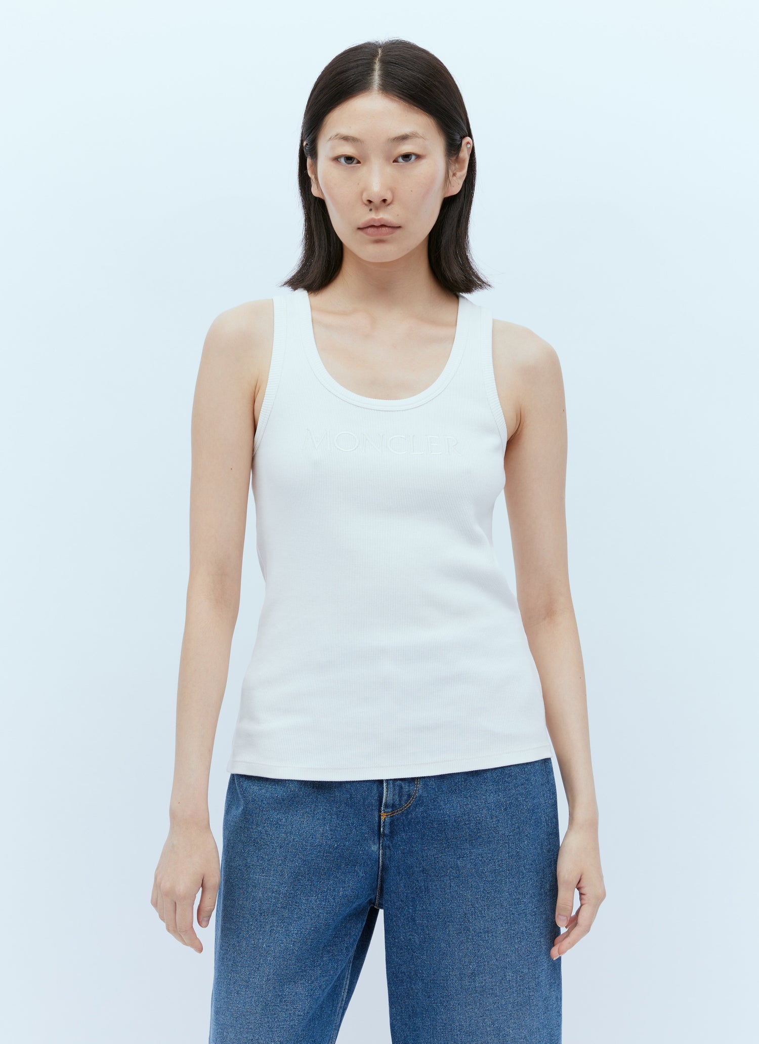 Moncler Women Logo Embroidery Tank Top by Luosophy