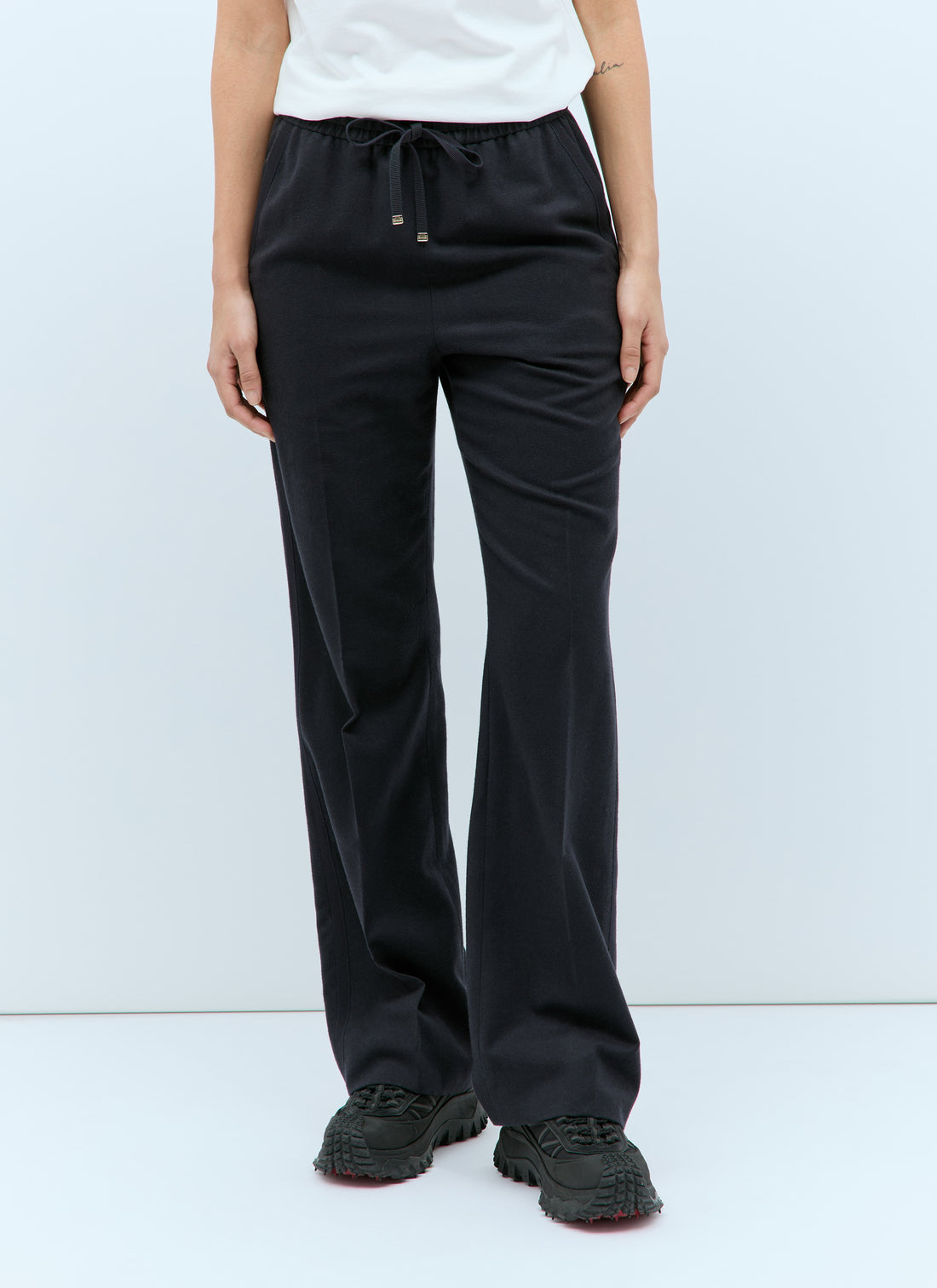 Moncler Women Wool-Blend Drawstring Trackpants by Luosophy