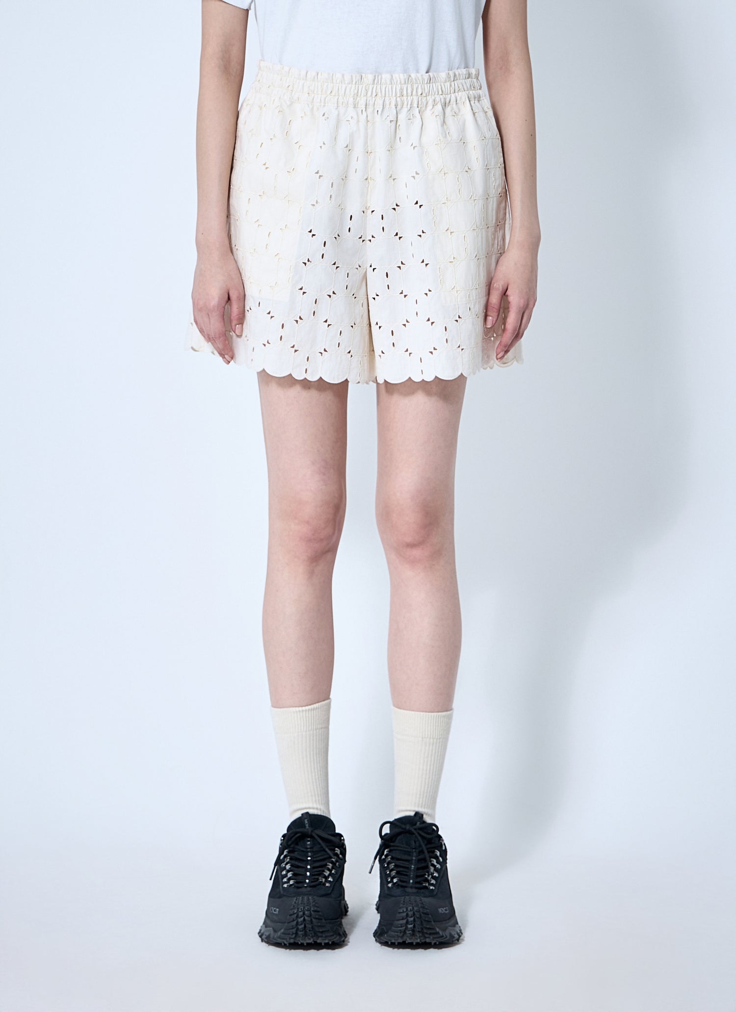 Moncler Women Logo Patch Shorts by Luosophy